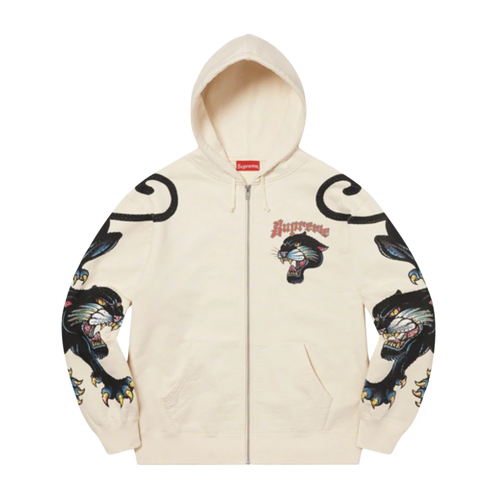 Supreme Beperkte oplage Panther Hoodie Natuurlijk Beige Heren