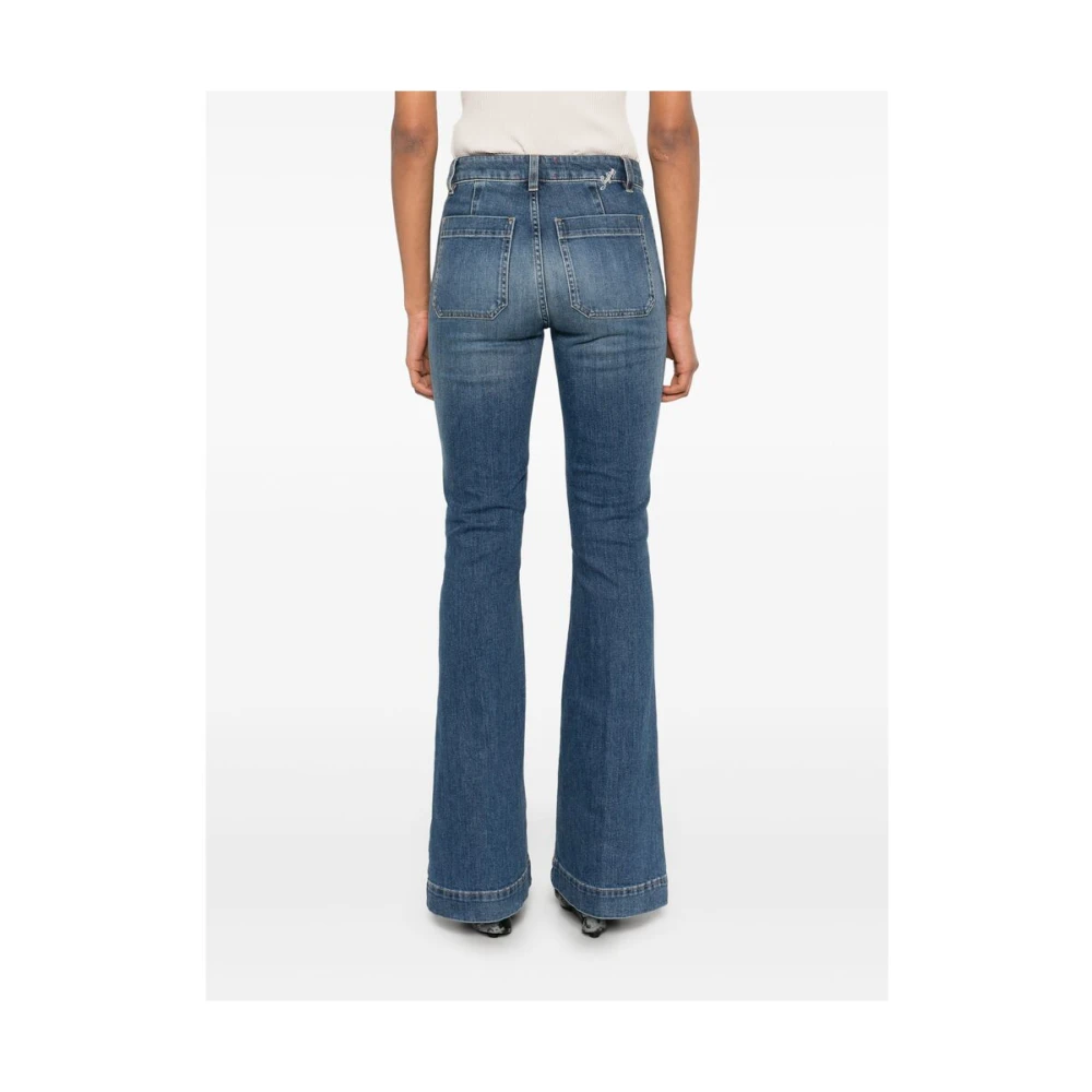 Seafarer Blauwe denim jeans met knopen aan de voorkant Blue Dames