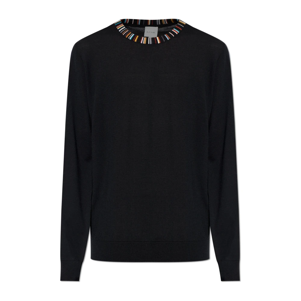 Paul Smith Uomo Nero - Maglione In Lana Con Girocollo - Knitwear - L