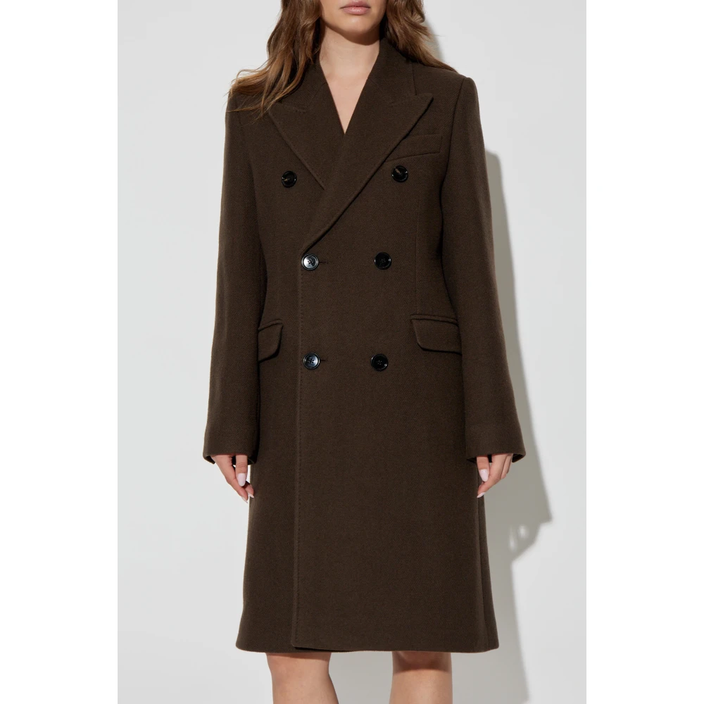 Ami Paris Wollen jas Brown Dames