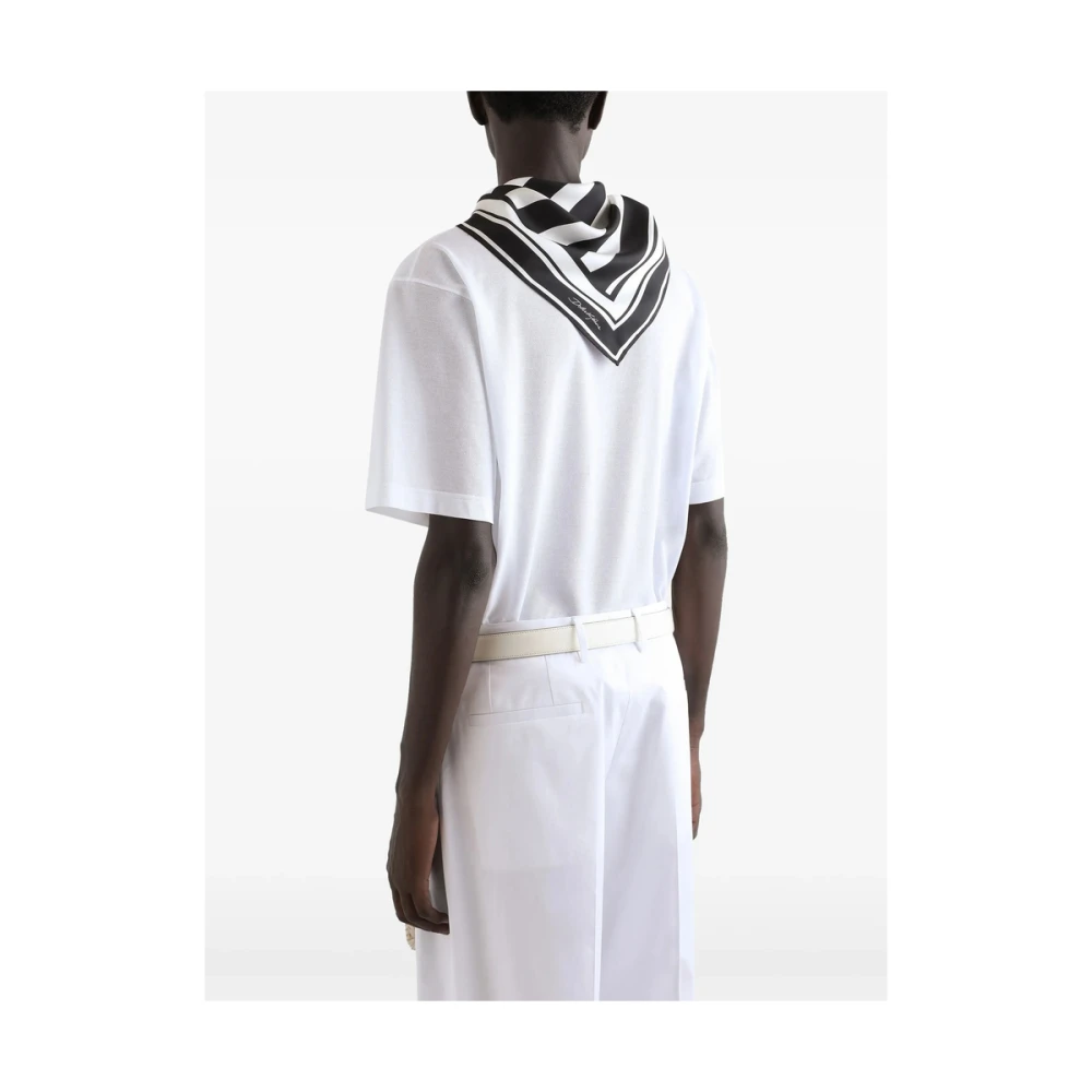 Dolce & Gabbana Witte V-hals Korte Mouwen T-shirt White Heren