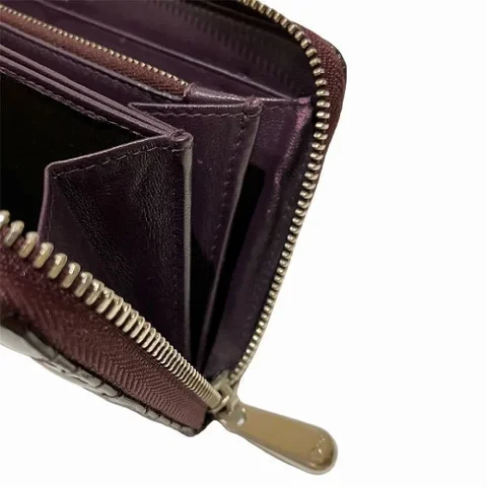 Dior Vintage Pre-owned Leather wallets Red Dames