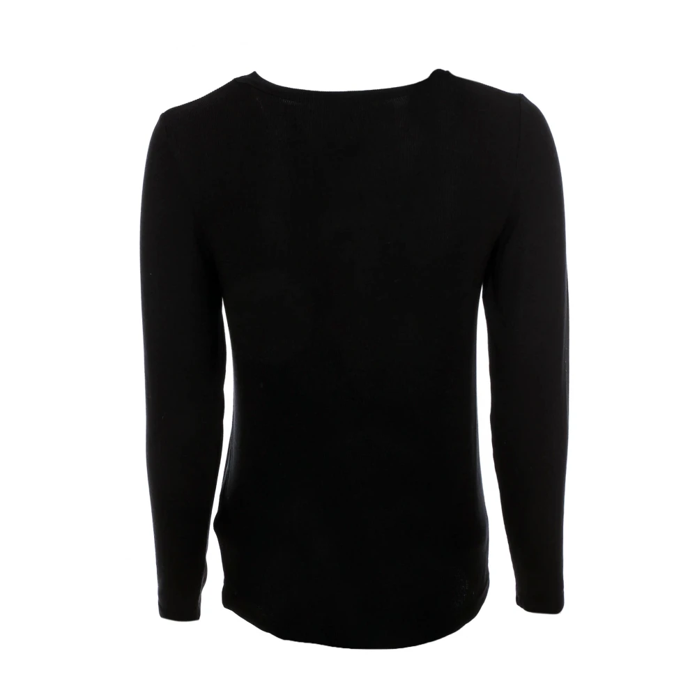drykorn Geribbeld Longsleeve Top Black Dames