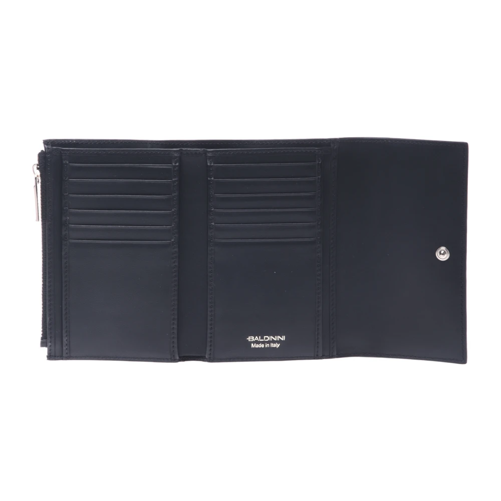 Baldinini Wallet in Zwart Saffiano Black Dames