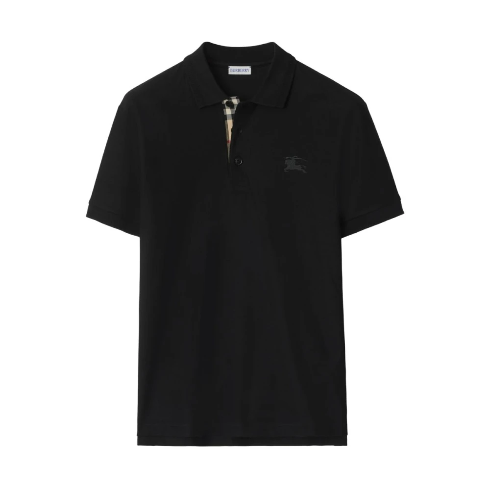 Burberry Eddie Cotton Polo Shirt - Male - Polo Shirts - Black - M - Tops