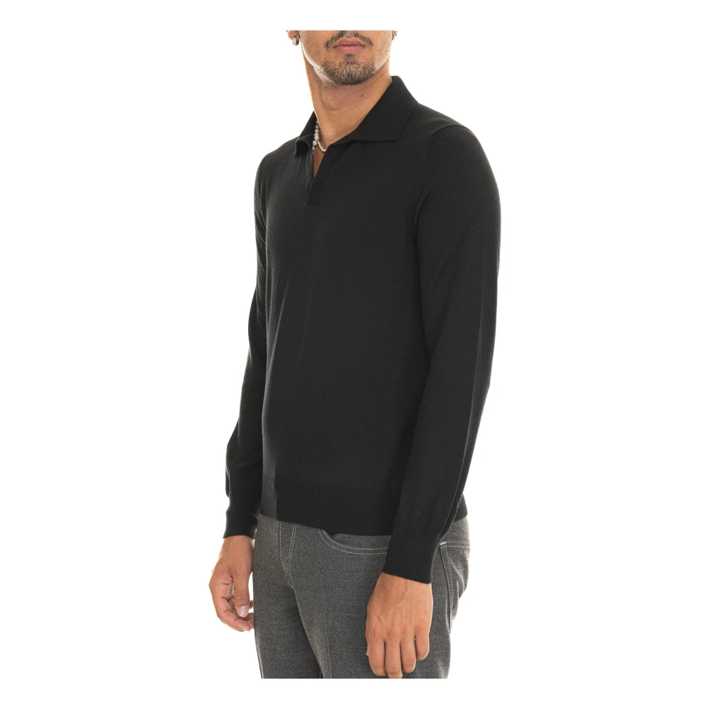 Gran Sasso Klassieke Polo Shirt voor Mannen Black Heren