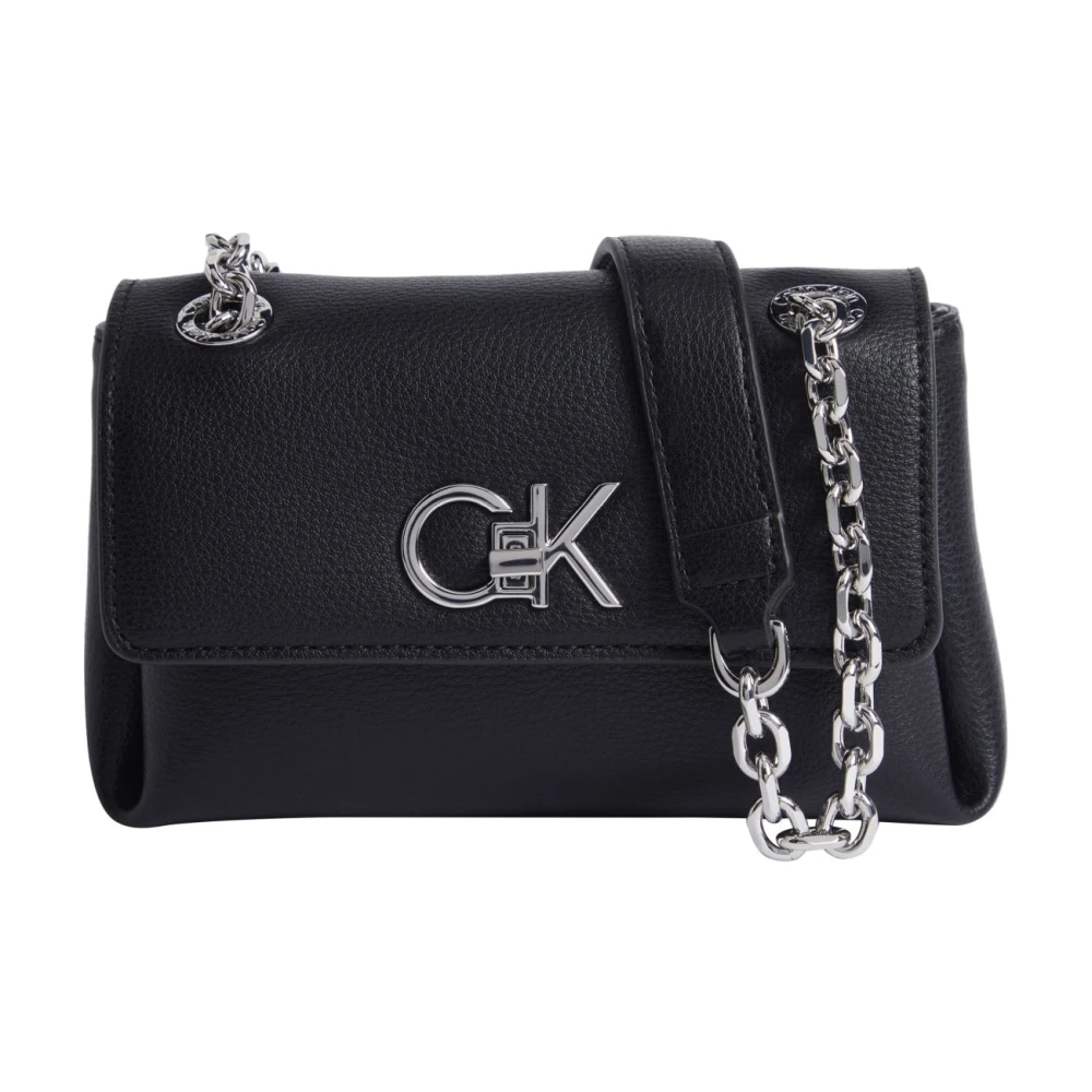 Calvin Klein Zwarte schoudertas voor vrouwen Black Dames