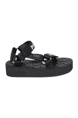 black-sandals-with-logo-band