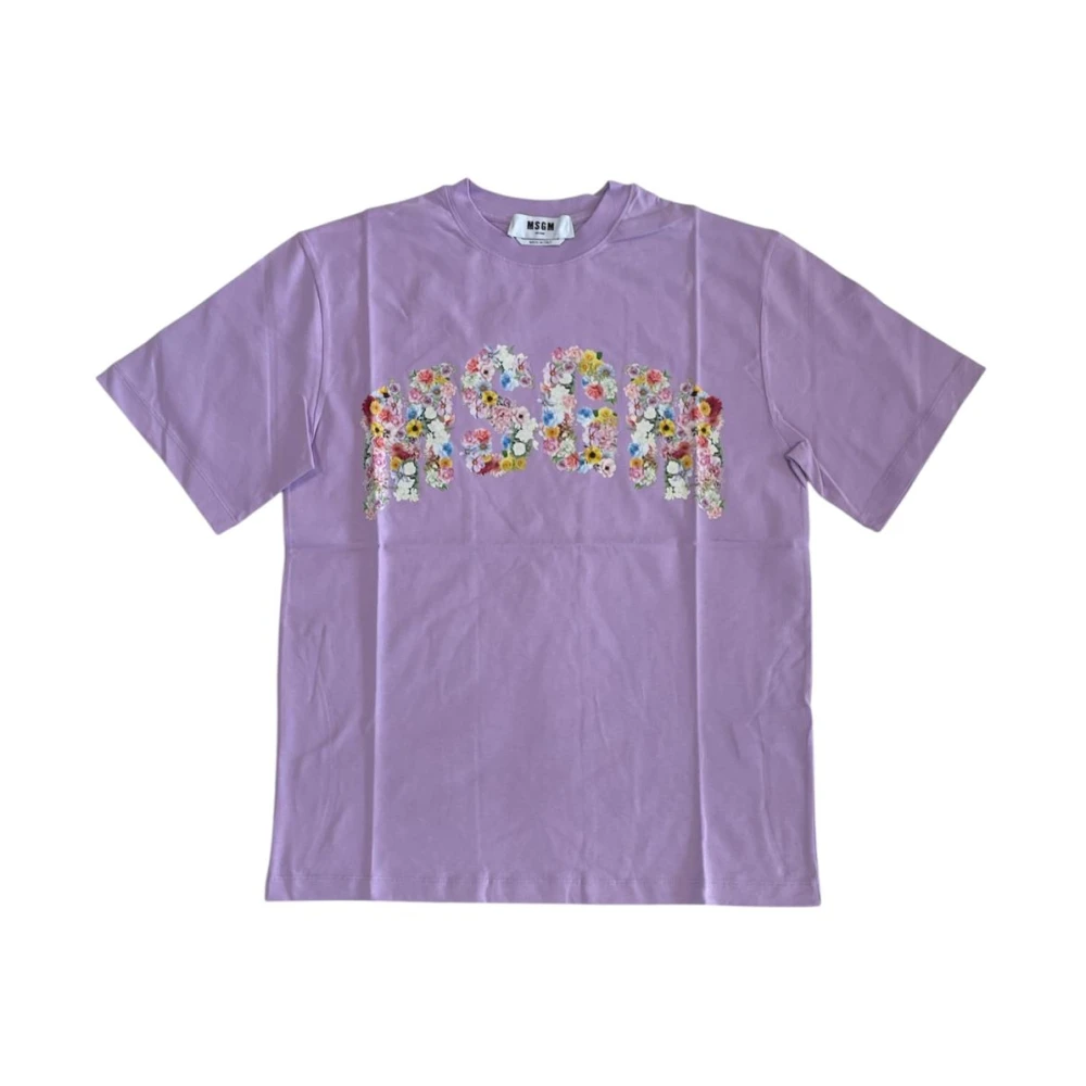 Msgm - Tops > T-Shirts - Purple - Msgm - Modalova
