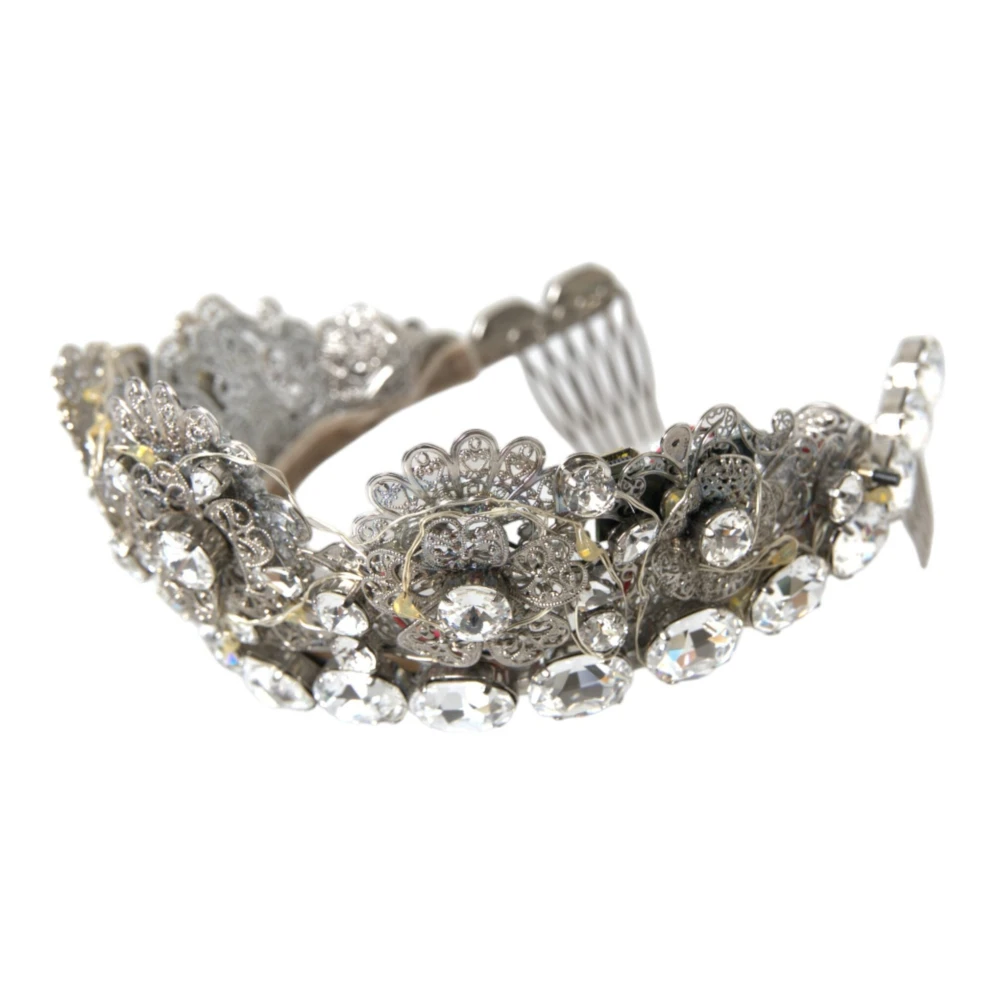 Dolce & Gabbana Kristallen Kroon Tiara LED Diadeem Gray Dames