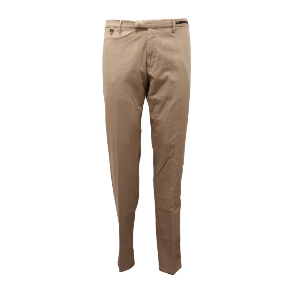 Pt01 Men's Beige Clear Fit Stretch Trouser - Slim-Fit Trousers - 3XL - Trousers