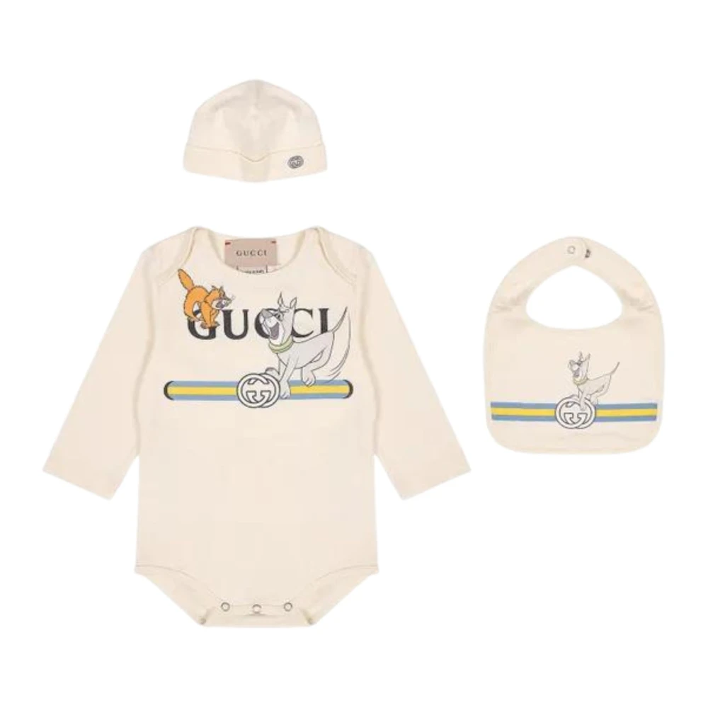 Gucci Beige Barn Bomullsset The Jetsons Beige, Unisex