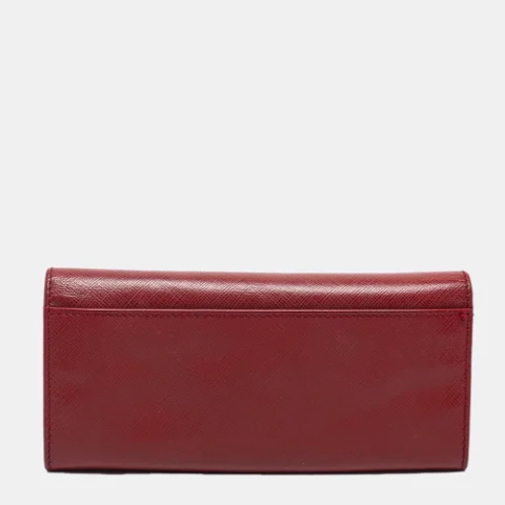 Salvatore Ferragamo Pre-owned Leather wallets Red Dames