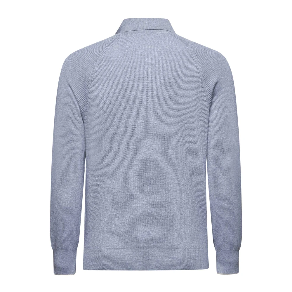 BRUNELLO CUCINELLI Grijze Polo T-shirts en Polos Gray Heren