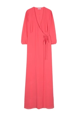 Georgette omlottklänning Maxi