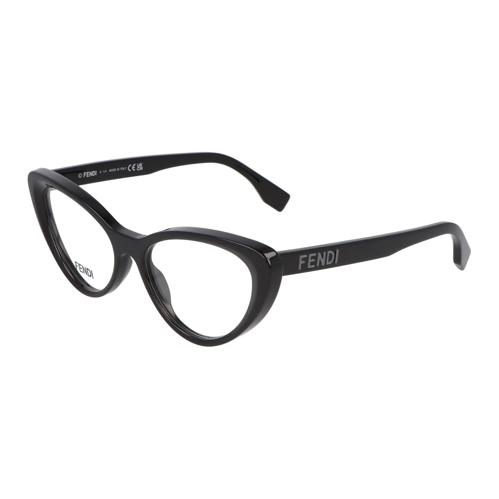 Fendi Kattenogen Bril van Acetaat Black Unisex