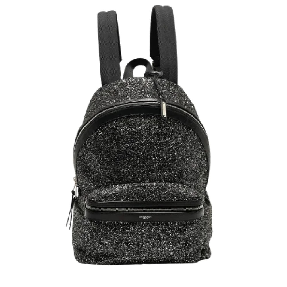 Yves Saint Laurent Vintage Pre-owned Fabric backpacks Black Dames