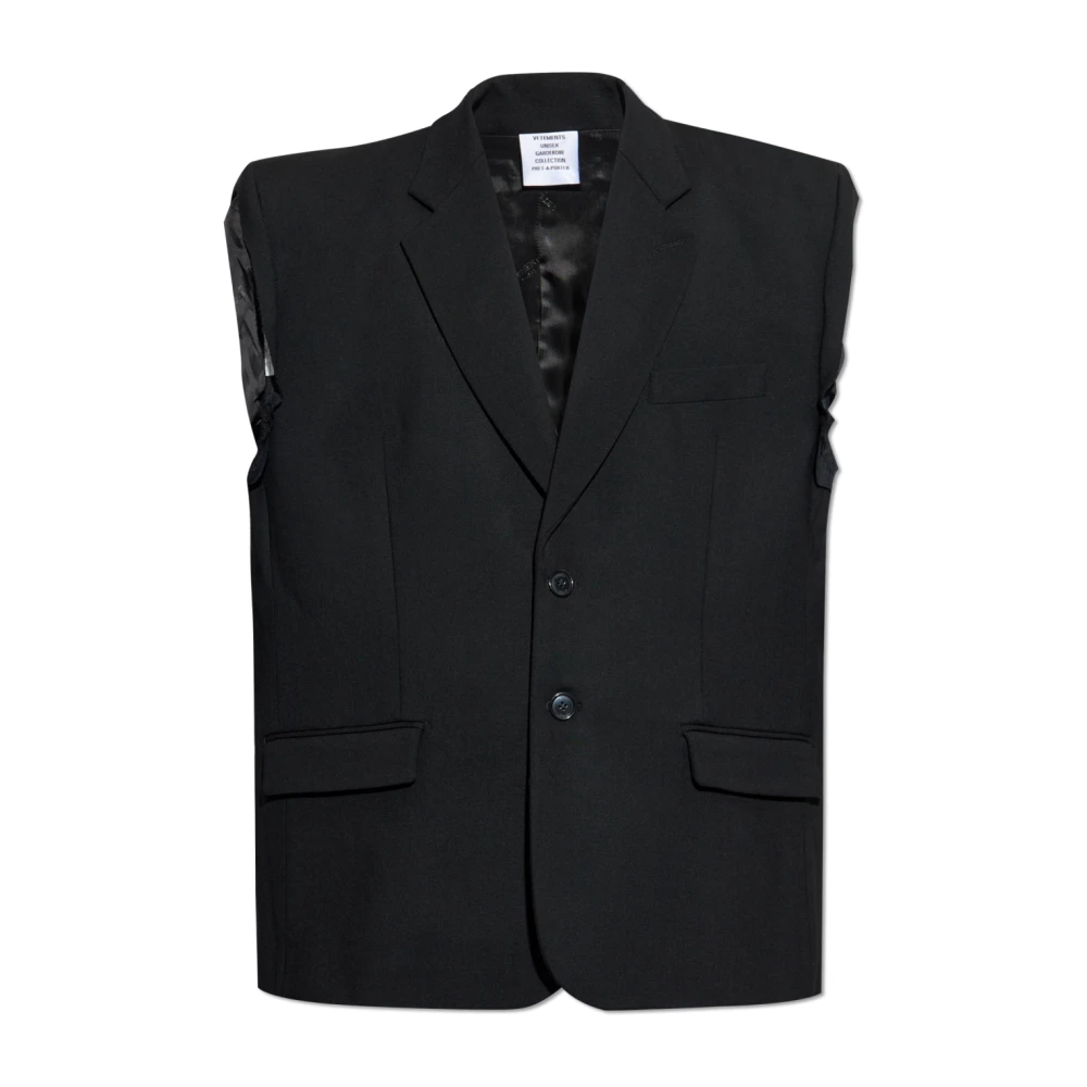 Vetements Wollen vest Black Heren