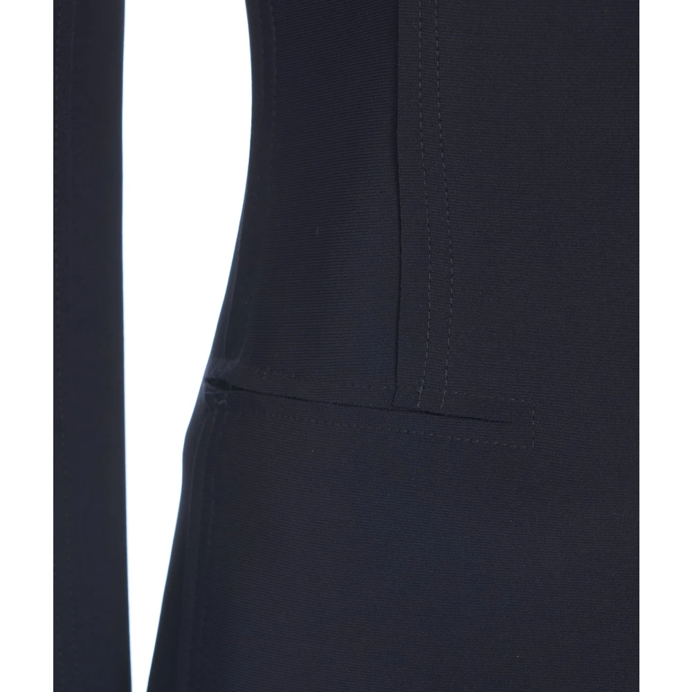 Norma Kamali Blauwe Single-Breasted Blazer Chic Stijl Blue Dames