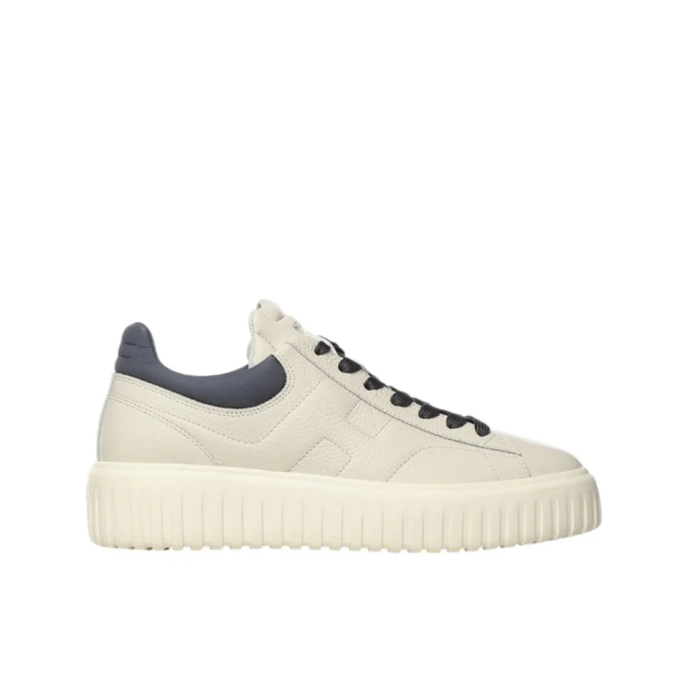 Hogan Men's Beige Sneakers, 9 Uk, H-Stripes Trainers