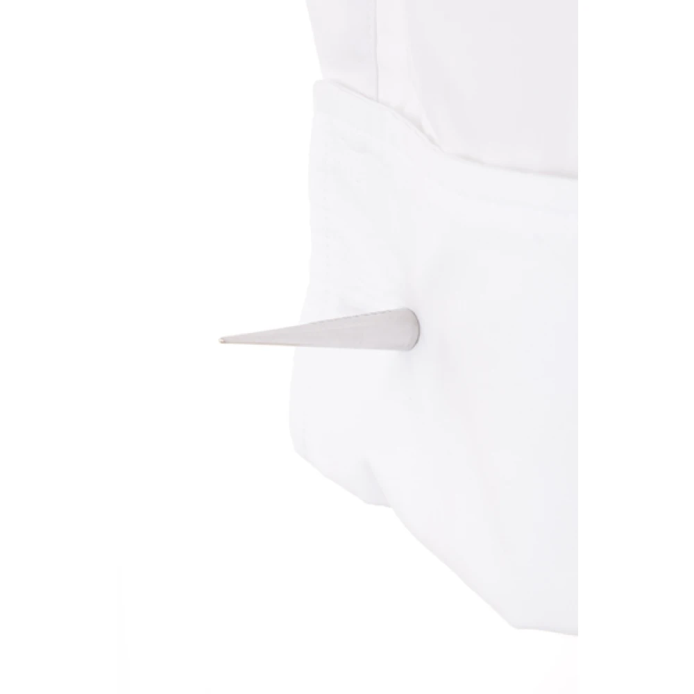 JordanLuca Witte Oversized Shirt met Trompe l'Oeil Kraag White Heren