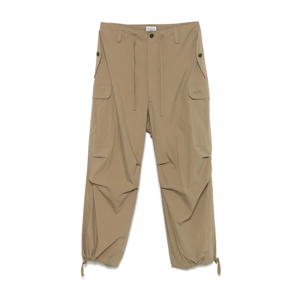 P.a.r.o.s.h. Khaki Broek met Koord en Zakken Green Dames