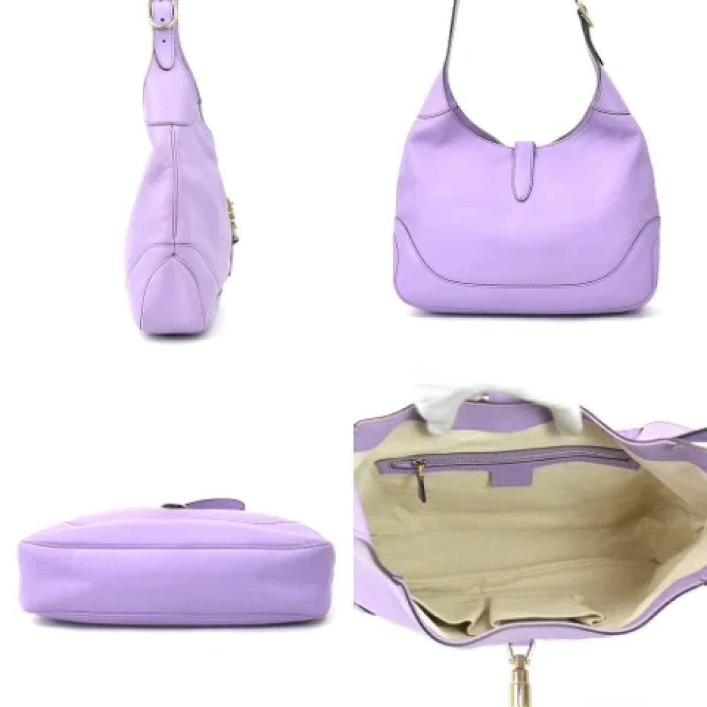 Gucci Vintage Pre-owned Leather gucci-bags Purple Dames