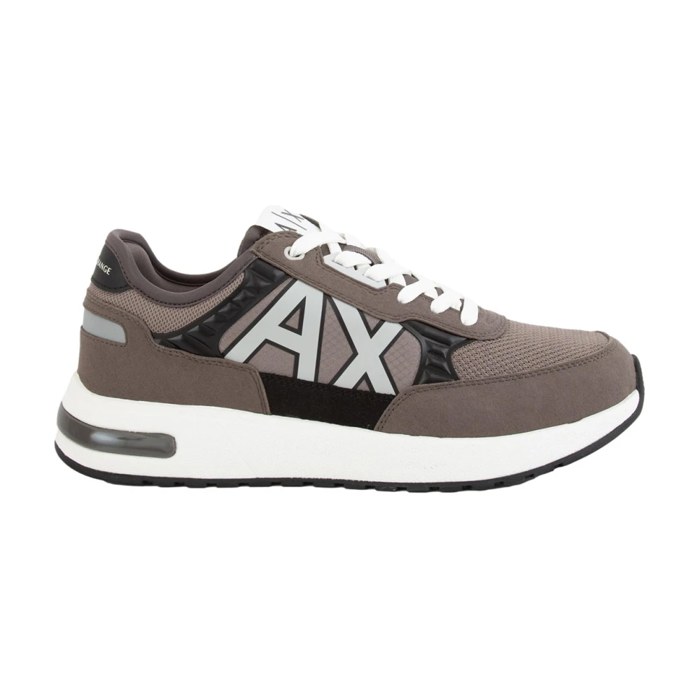 Armani Exchange Sneakers, Male, 8 Uk, Trainers With High Sole And Logo Multicolor
