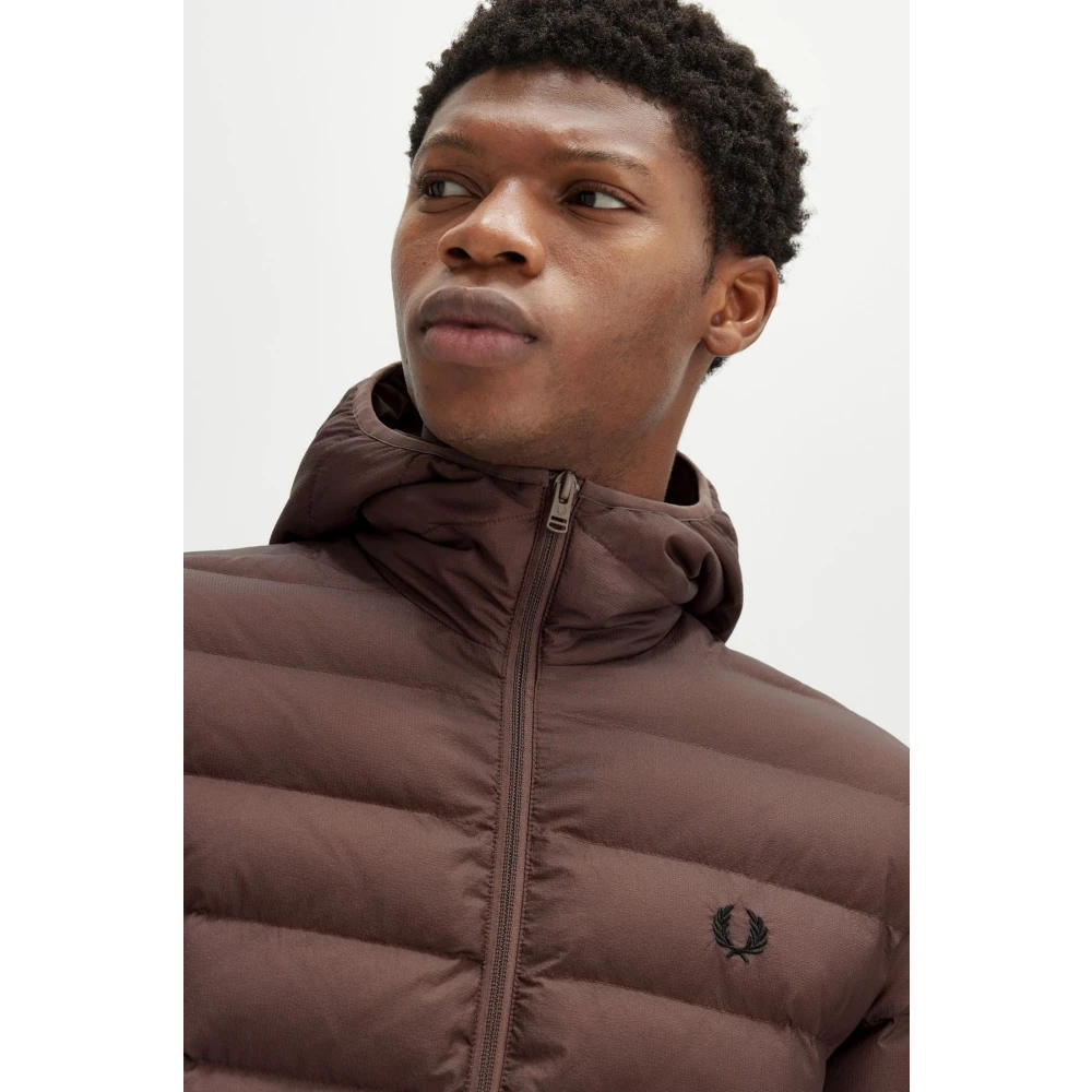 Fred Perry Bruine Gevoerde Jas met Capuchon Brown Heren