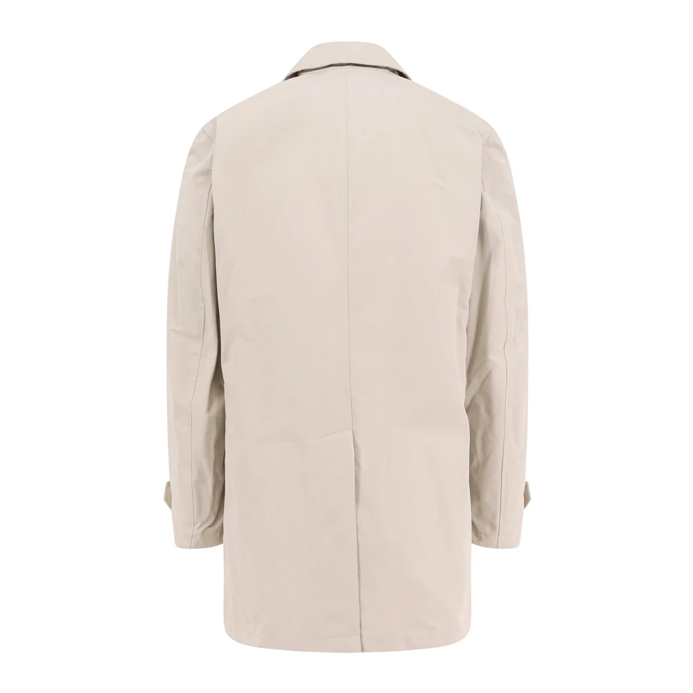 Moorer Nylon regenjas met verborgen sluiting Beige Heren