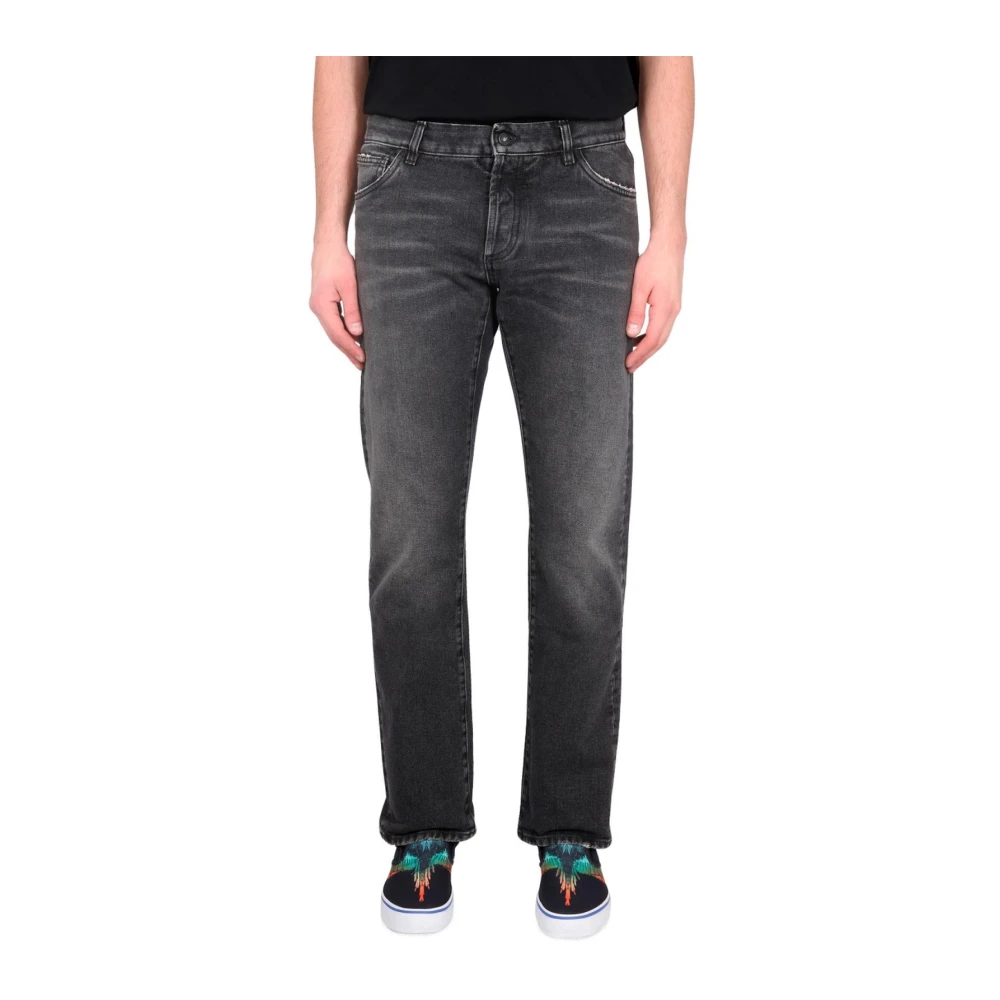 Marcelo Burlon Black Denim Jeans - Male - Straight Fit Jeans - W30 - Jeans