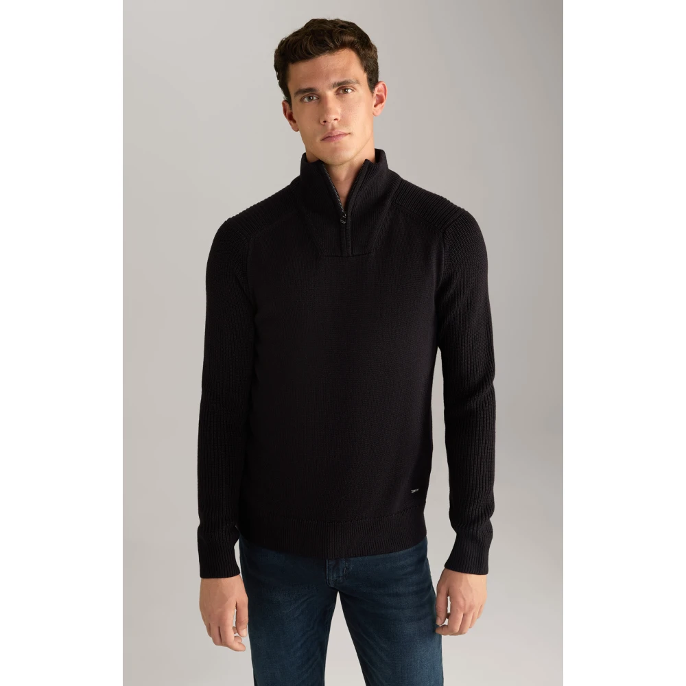 Joop! Stijlvolle herentrui met ritssluiting Black Heren