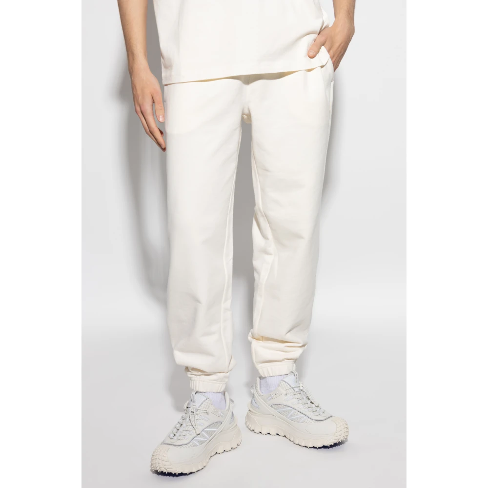 Moncler Sweatpants met logo Beige Heren