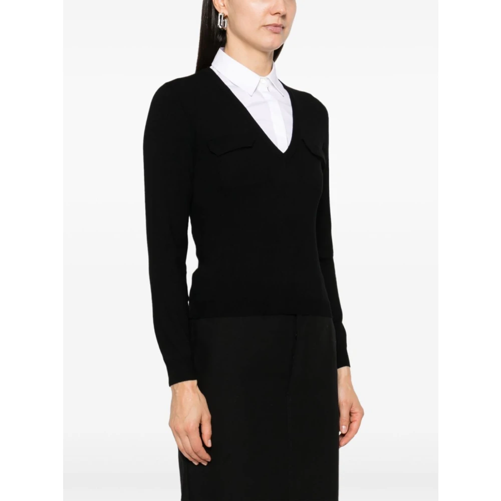 Semicouture Zwarte Angel Minijurk Black Dames