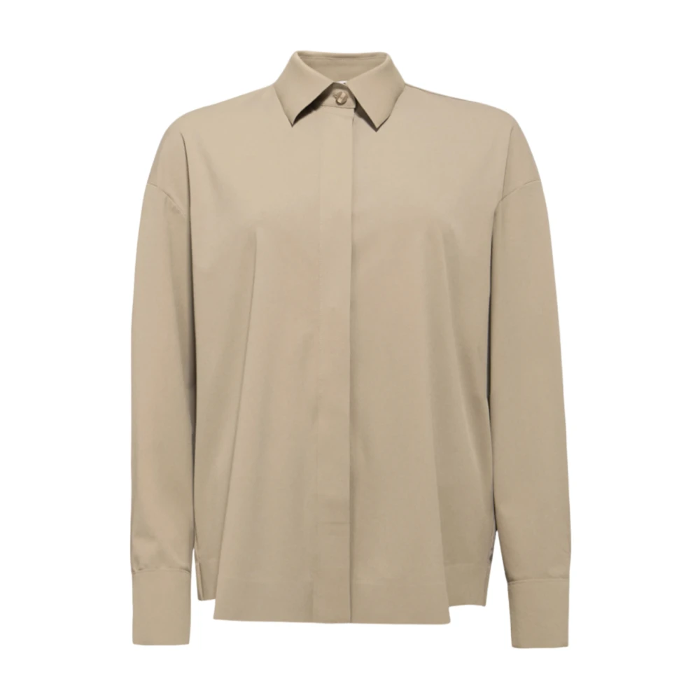 Max Mara Beige Overhemd met Lange Mouwen Beige Dames