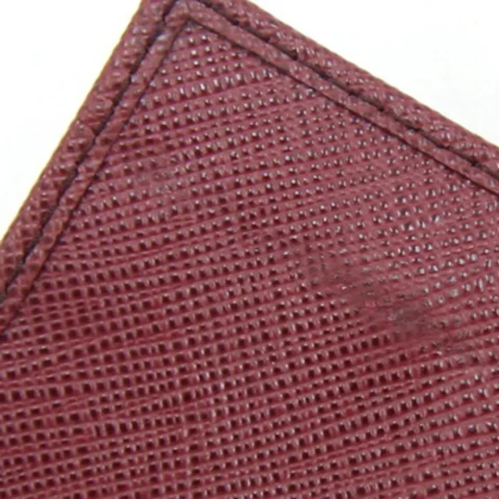 Prada Vintage Pre-owned Leather wallets Red Dames