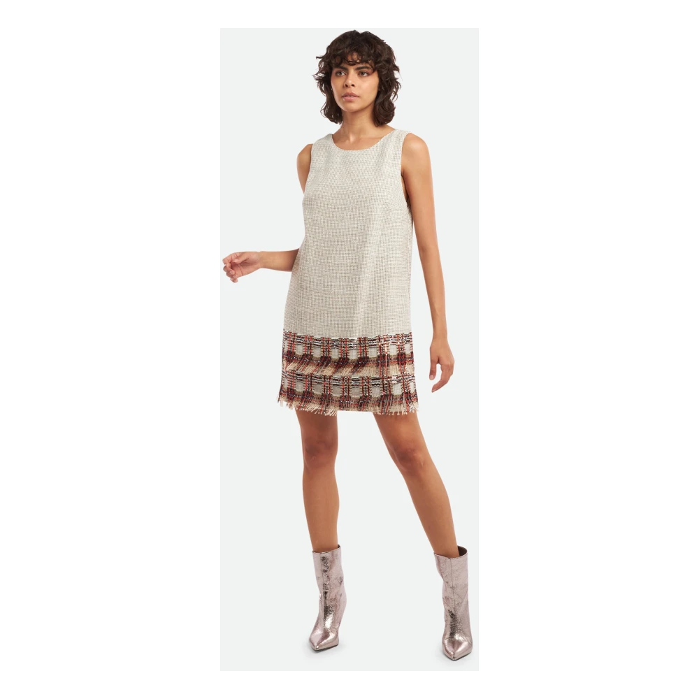 Elisabetta Franchi Korte Jurk met Borduurdetail Multicolor Dames
