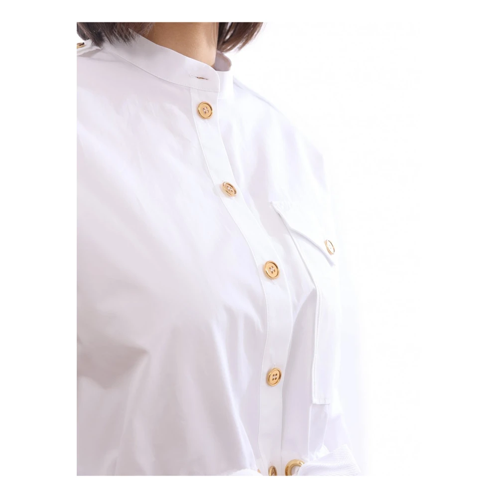 alexander mcqueen Witte Katoenen Shirt voor Vrouwen White Dames