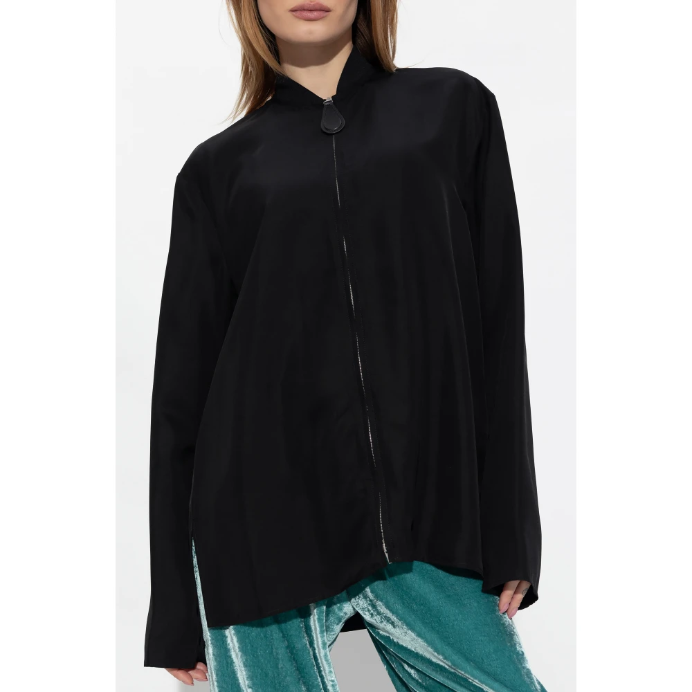 Jil Sander Shirt met ritssluiting Black Dames