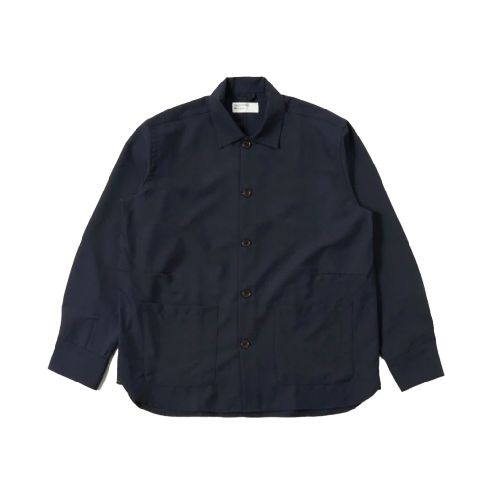 Universal Works Worker Navy Surchemise Blue Heren