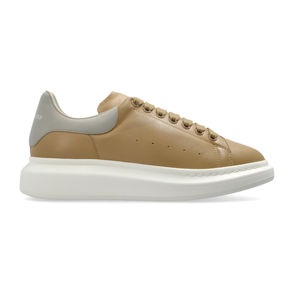 Alexander McQueen Leren Logo Sneakers Heren Schoenen Beige