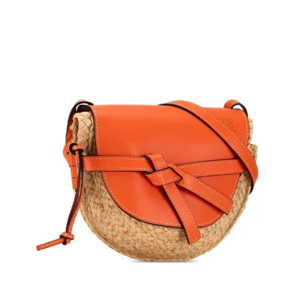 Loewe Pre-owned Fabric shoulder-bags Orange Dames