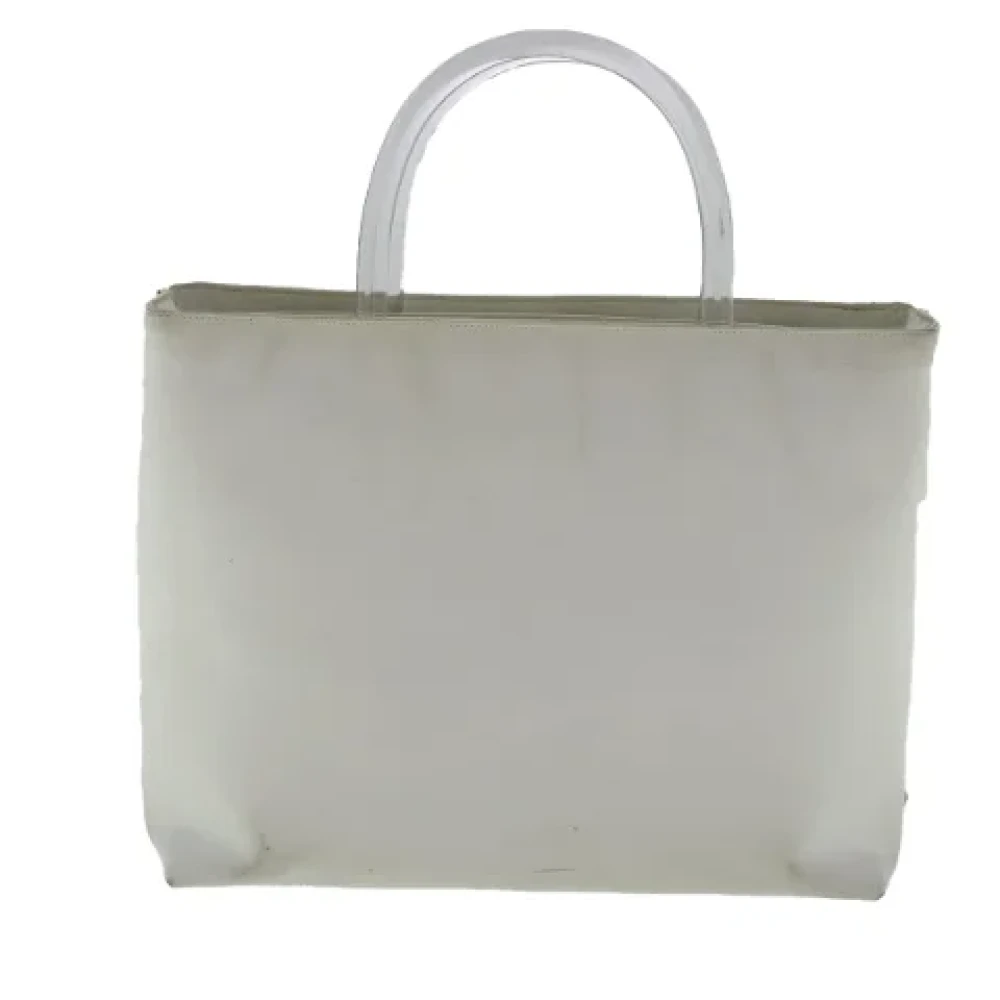 Prada Vintage Pre-owned Canvas handbags White Dames