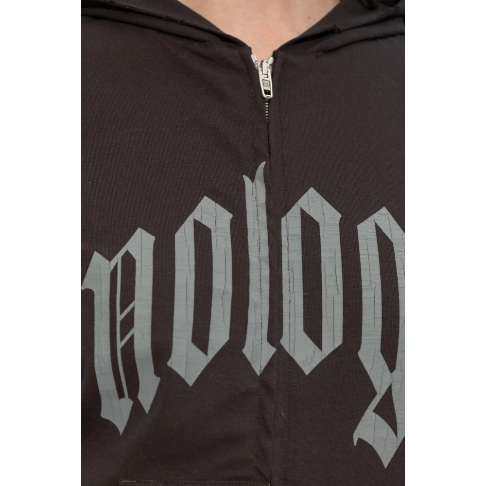 Balenciaga Ritssluiting hoodie Black Dames