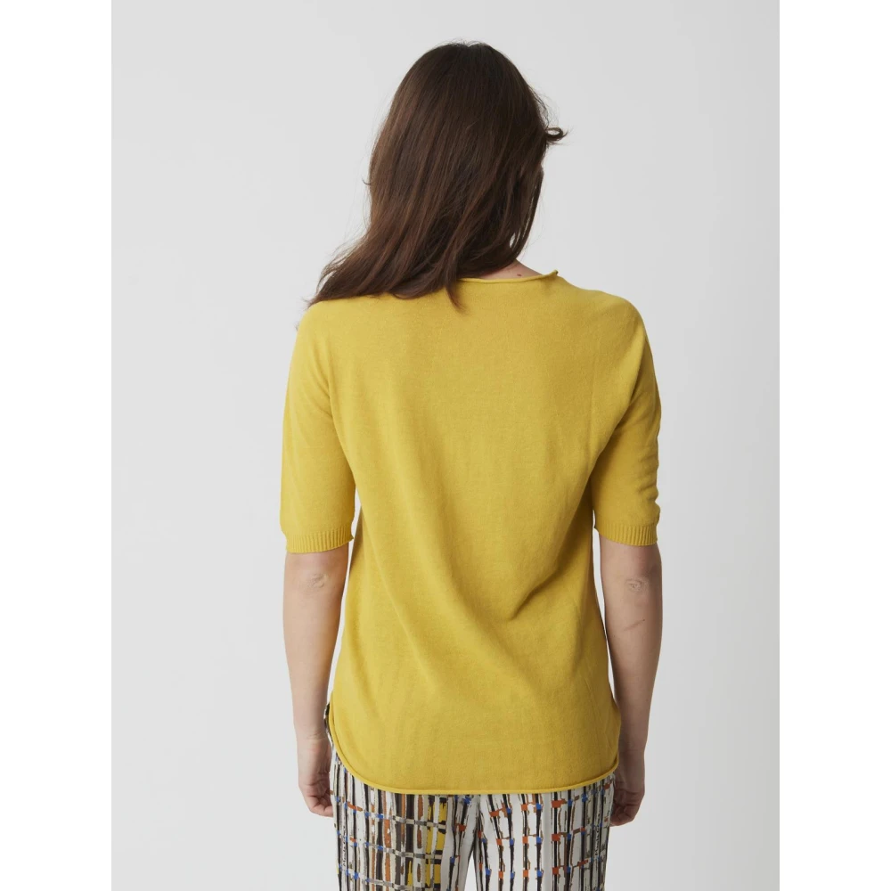 Alpha Studio Dames Ronde Hals T-Shirt Yellow Dames