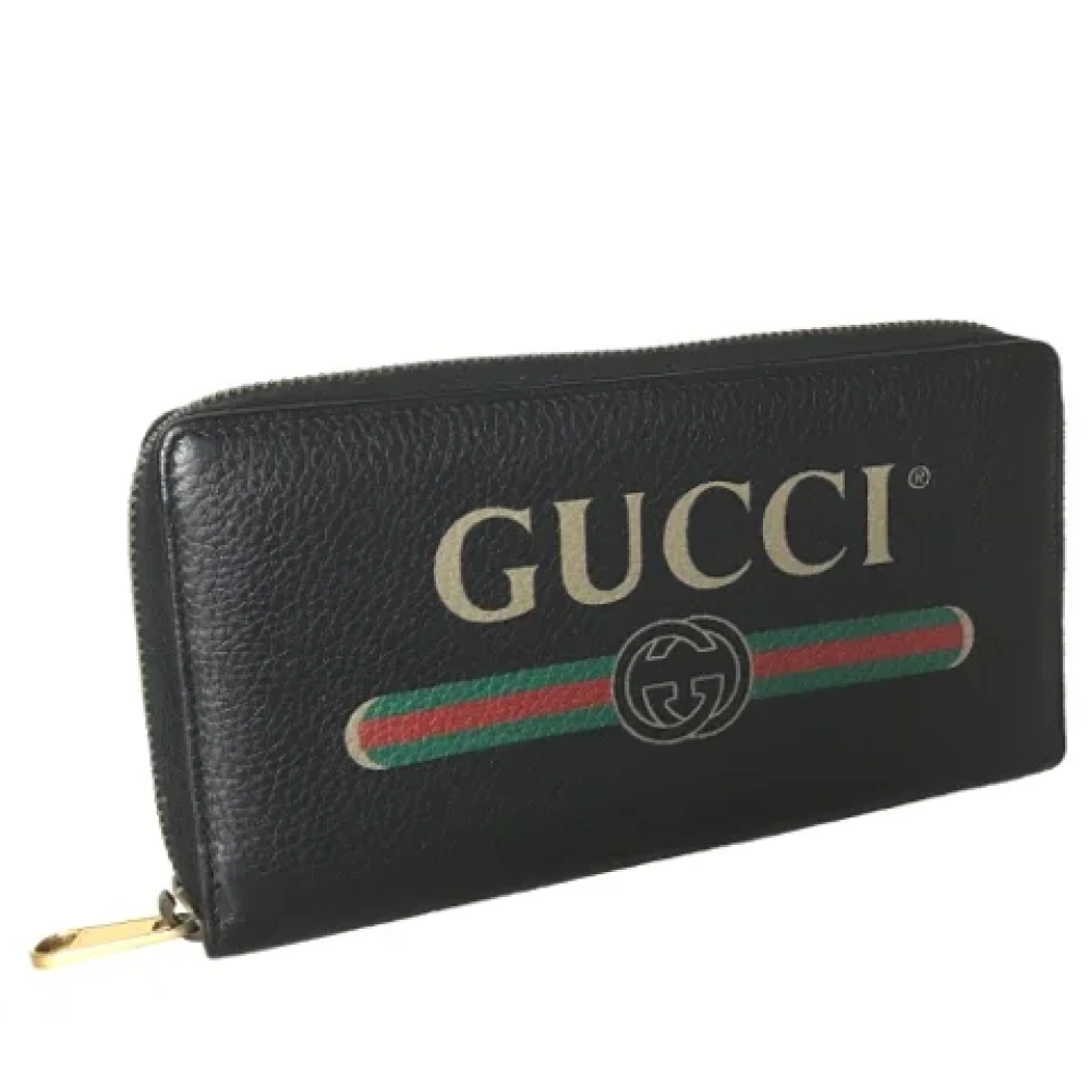 Gucci Vintage Pre-owned Leather wallets Black Dames