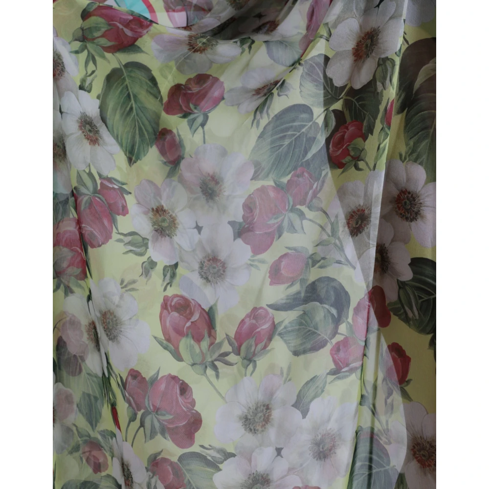Dolce & Gabbana Bloemig zijden maxi-jurk Multicolor Dames