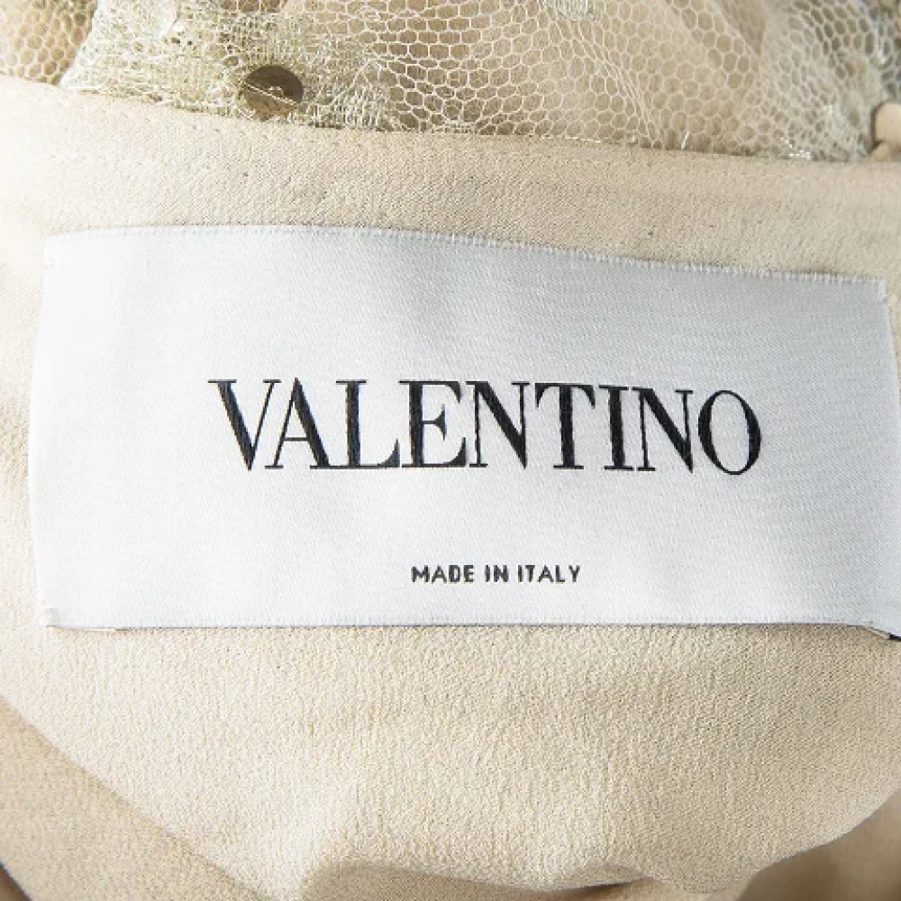 Valentino Vintage Pre-owned Lace dresses Beige Dames