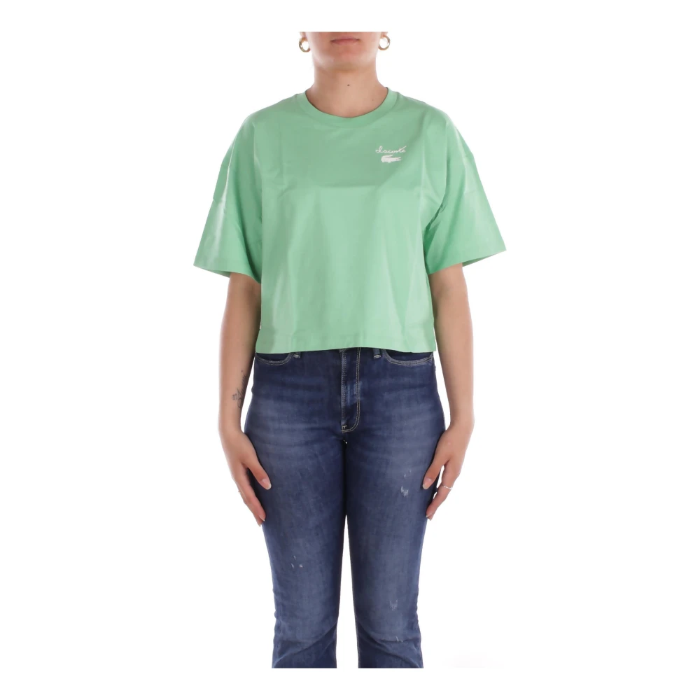 Lacoste Women's Green T-Shirts, 3XS, Mint T-Shirts And Polos