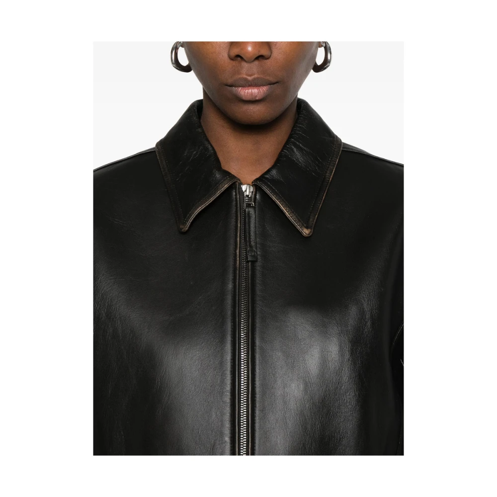 LOW Classic Zwarte Leren Jas Klassieke Stijl Black Dames